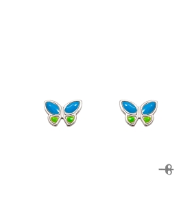 PENDIENTE MARIPOSA NIÑA PLATA 1ª LEY 5 X