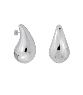 PENDIENTE GOTA DE AGUA BRILLO PLATA 1ª L