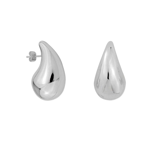 PENDIENTE GOTA DE AGUA BRILLO PLATA 1ª L
