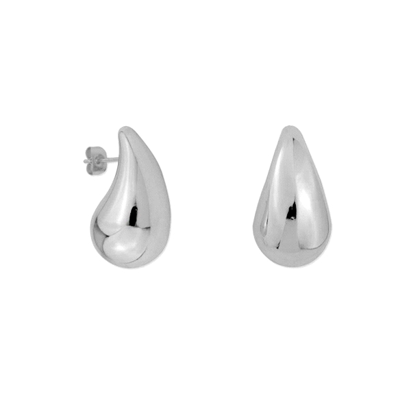 PENDIENTE GOTA DE AGUA BRILLO PLATA 1ª L