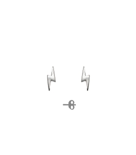 PENDIENTES RAYO UNISEX PLATA 1ª LEY 8 X