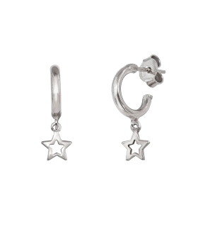 PENDIENTE CRIOLLAS UNISEX PLATA  1ª LEY