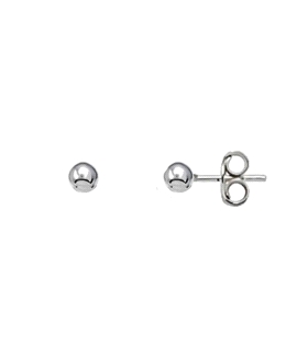PENDIENTE BOLA PLATA 1ª LEY RODIADA 2 MM