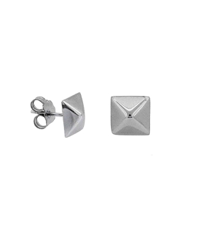 PAR PRESION CUADRADO BRILL PLATA 925 MIL.