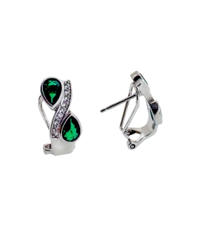 PENDIENTE CLASICO PLATA 1 LEY 18 X 7 MM