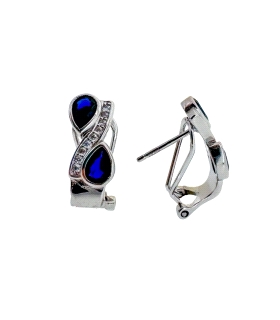 PENDIENTE CLASICO PLATA 1 LEY 18 X 7 MM