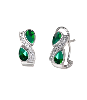 PENDIENTES CLASICOS MUJER PLATA 1ª LEY 15 X 6.50 MM.