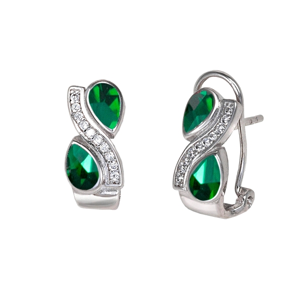 PENDIENTES CLASICOS MUJER PLATA 1ª LEY 15 X 6.50 MM.