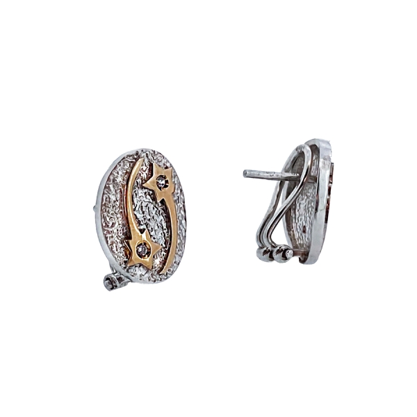 PENDIENTES MUJER PLATA 1ª LEY 15 X 12 MM