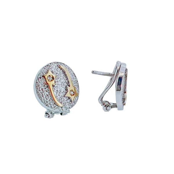 PENDIENTES MUJER PLATA 1ª LEY 14 MM