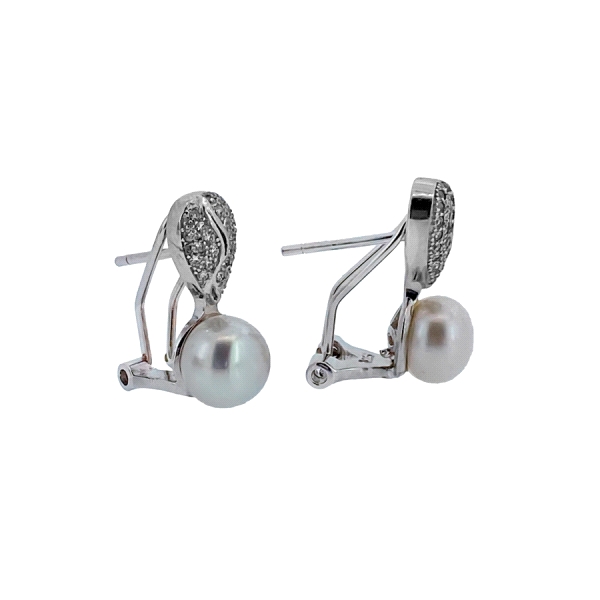 PENDIENTES CLASICOS PERLAS PLATA 1ª LEY