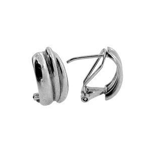 PENDIENTE CLASICO PLATA 1ª LEY 15 X 8 MM