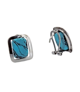 PENDIENTES MUJER TURQUESA PLATA 1ª LEY