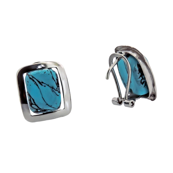 PENDIENTES MUJER TURQUESA PLATA 1ª LEY