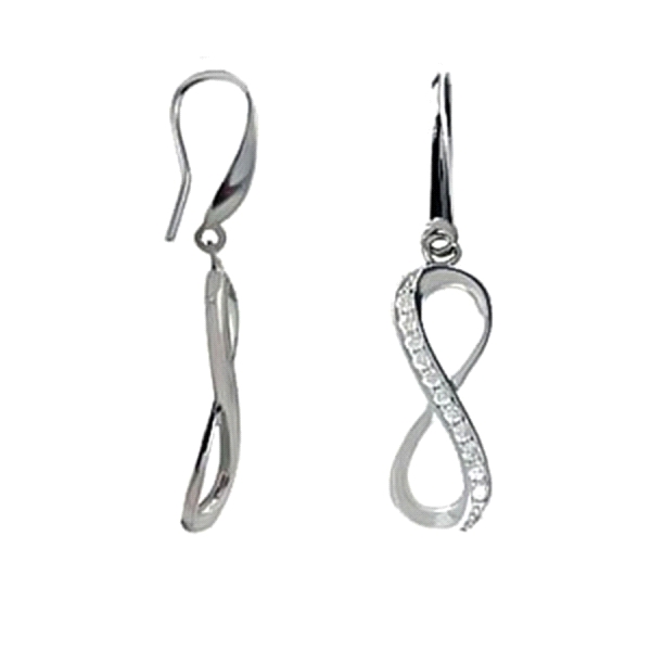 PENDIENTES INFINITO PLATA PRIMERA LEY