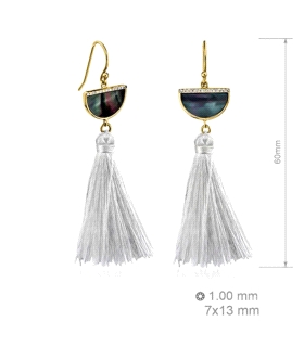 PENDIENTES MUJER PLATA PRIMERA LEY 7X13