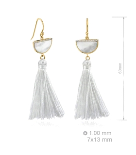 PENDIENTE MUJER PLATA PRIMERA LEY 7X13