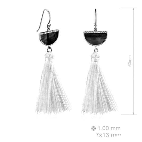 PENDIENTES MUJER PLATA PRIMERA LEY 7X13