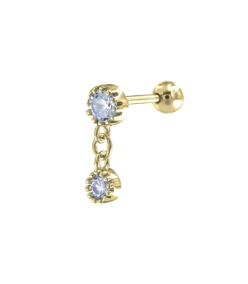 PIERCING PLATA PRIMERA LEY 4 / 3 / 11 MM