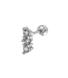PIERCING PLATA PRIMERA LEY TRIPLE 3 X 7