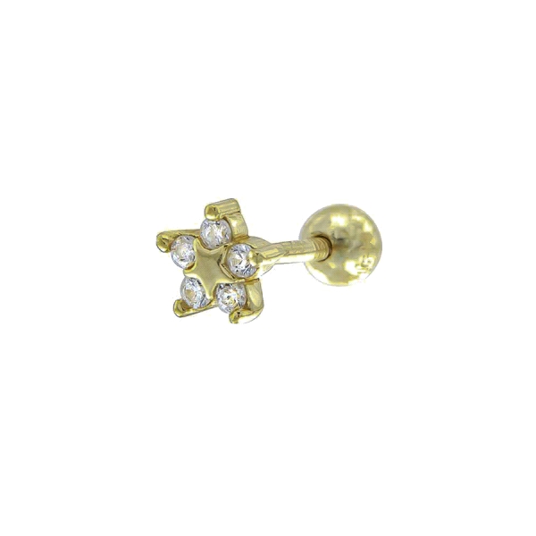 PIERCING PLATA PRIMERA LEY ESTRELLA 4.50