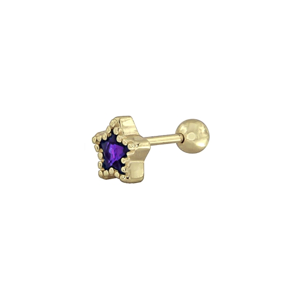PIERCING PLATA PRIMERA LEY ESTRELLA 3X6