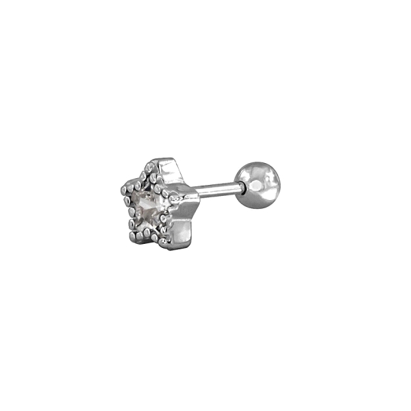 PIERCING PLATA PRIMERA LEY ESTRELLA 3X6