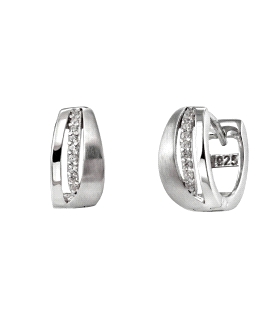 PENDIENTE CRIOLLA PLATA 1ª LEY 13 X 6 MM
