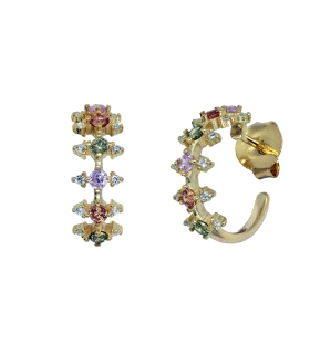 PENDIENTES AROS PLATA PRIMERA LEY 6X15MM