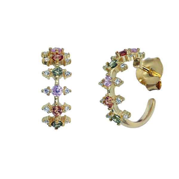 PENDIENTES AROS PLATA PRIMERA LEY 6X15MM