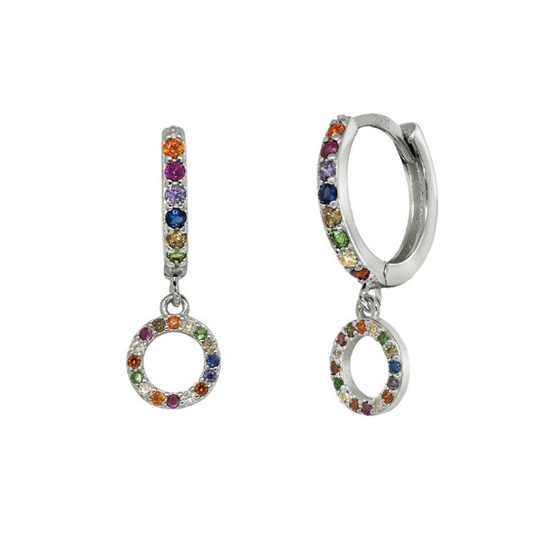 PENDIENTE AROS CIRCULO PLATA 1ª LEY 12