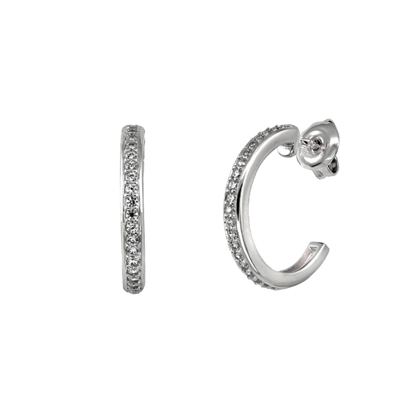 PENDIENTE AROS PLATA 1ª LEY 2 X 18 MM.