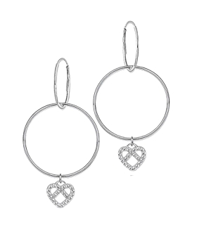 PENDIENTE CORAZON AROS PLATA 1ª LEY