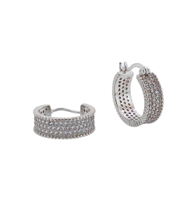 PENDIENTE ARO ZIR. 16X5.5 PLATA 925 MIL.