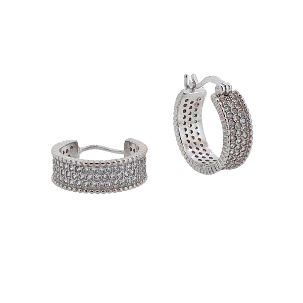 PENDIENTE ARO ZIR. 16X5.5 PLATA 925 MIL.