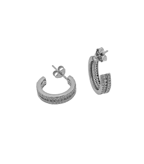 PENDIENTES AROS MUJER PLATA 1ª LEY 16 MM