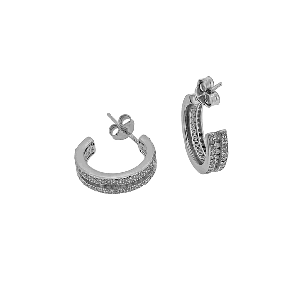 PENDIENTES AROS MUJER PLATA 1ª LEY 16 MM