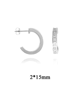 PENDIENTE ARO PLATA 1ª LEY 3.5X15 ZIR,