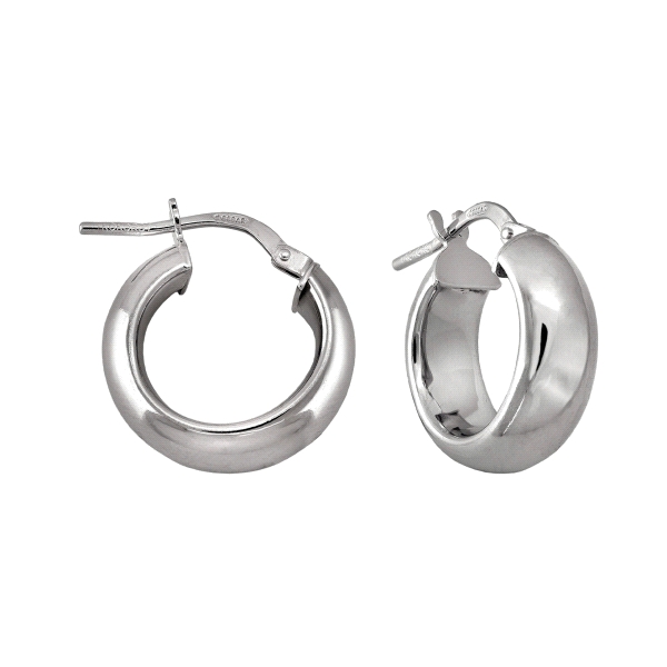 PENDIENTE CRIOLLA PLATA 1ª LEY 6 X 16 MM