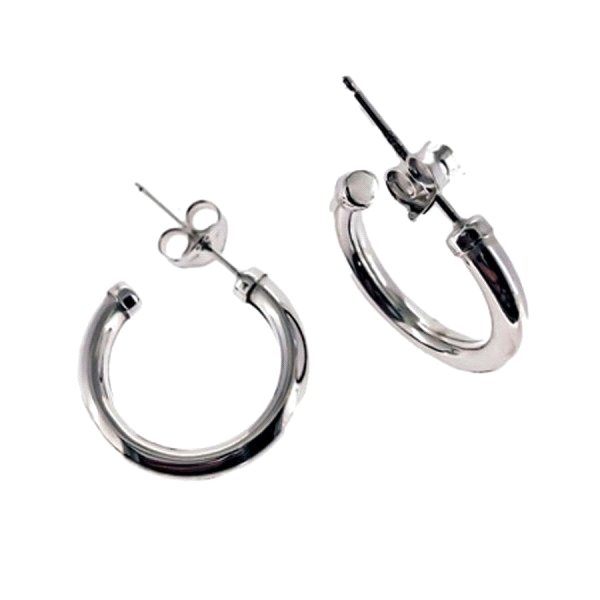 PENDIENTE CRIOLLA PLATA 1ª LEY 3 X 19 MM