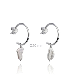 PENDIENTES MODA PLATA 1ª LEY RODIADO 20M