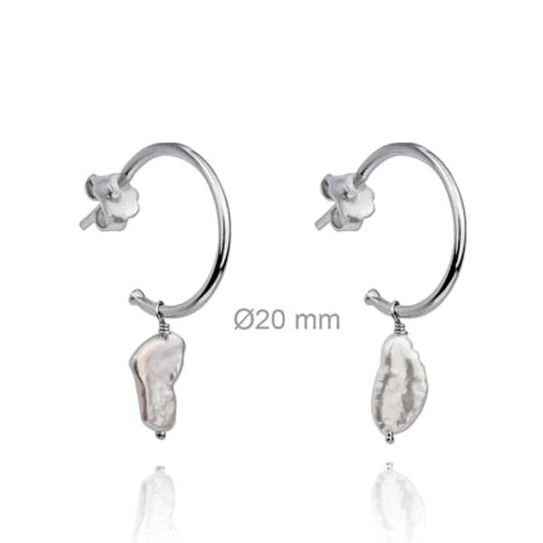PENDIENTES MODA PLATA 1ª LEY RODIADO 20M