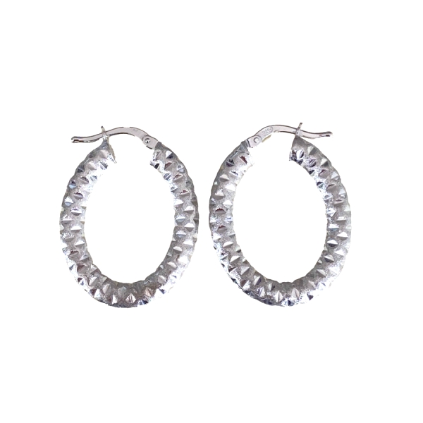 PAR ARO RODIO PLATA 22X28 PLATA 925 MIL.