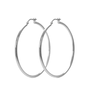 PENDIENTE CRIOLLA PLATA 1ª LEY 2 X 34 MM