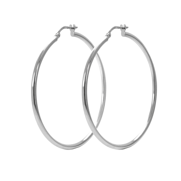 PENDIENTE CRIOLLA PLATA 1ª LEY 2 X 34 MM