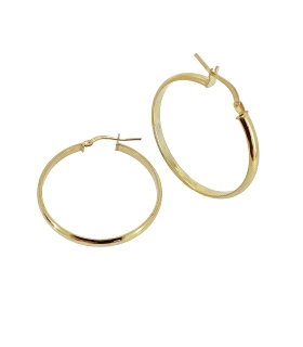 PENDIENTE CRIOLLA PLATA 1ª LEY CHAPADA 3 X 33 MM.