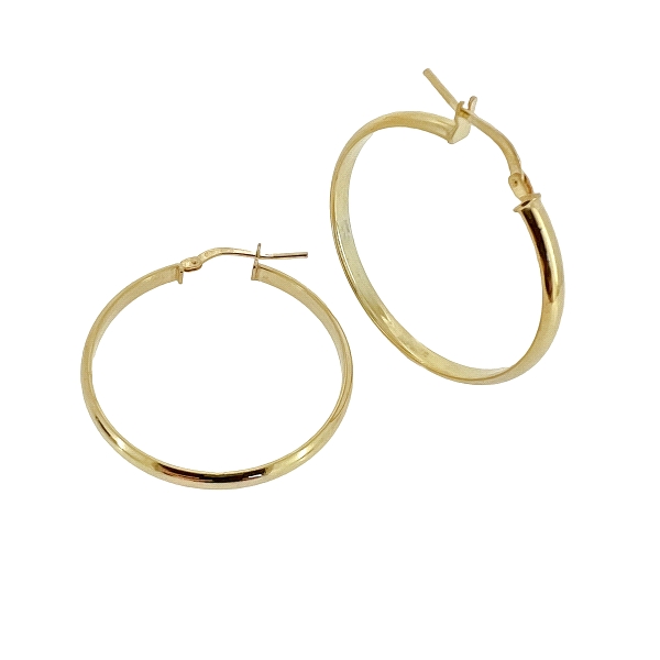 PENDIENTE CRIOLLA PLATA 1ª LEY CHAPADA 3 X 33 MM.