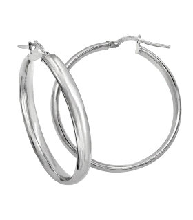 PENDIENTE CRIOLLA PLATA 1ª LEY 4 X 34 MM