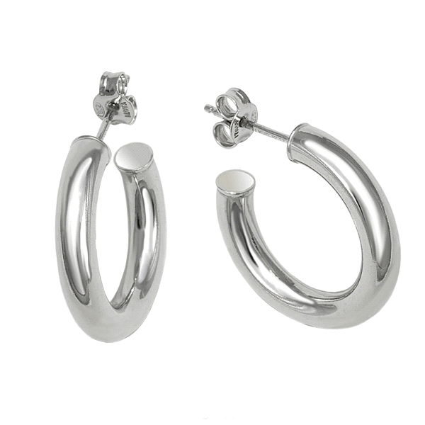 PENDIENTE AROS MUJER PLATA 1ª LEY 4 X 23