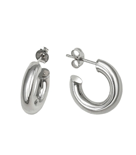PENDIENTE AROS MUJER PLATA 1ª LEY 4 X 18